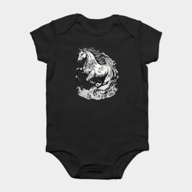 Horse Riding Baby Bodysuit by animegirlnft